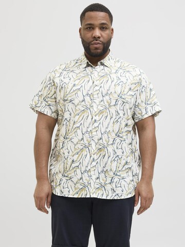 Jack & Jones Plus Comfort fit Overhemd in Wit: voorkant