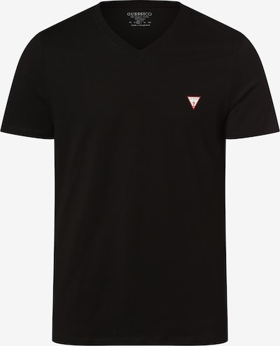 GUESS Majica u crvena / crna / bijela, Pregled proizvoda