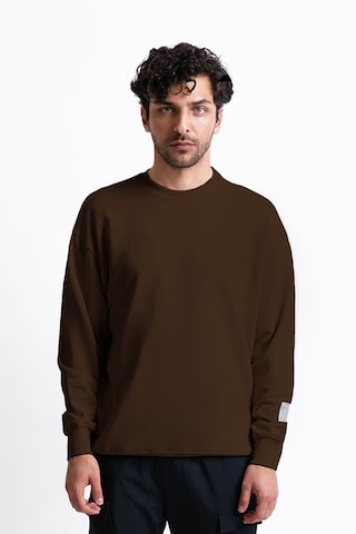 UNIQVIBE Sweatshirt in Braun: Vorderseite