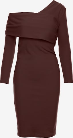 made of emotion Jurk ' M820 ' in Bruin: voorkant