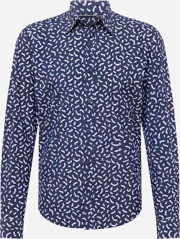 BOSS Black - Regular Fit Camisa 'Liam' em azul: frente