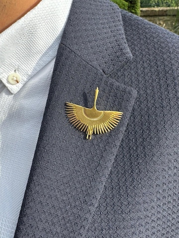 Les Reines Broche 'The Peafowl' i guld