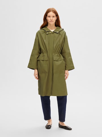 SELECTED FEMME Between-Seasons Coat 'Philine' in Green