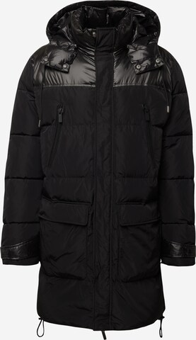 Parka d’hiver Karl Lagerfeld en noir : devant