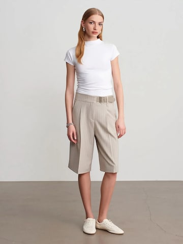 Dilvin Wide leg Broek in Beige