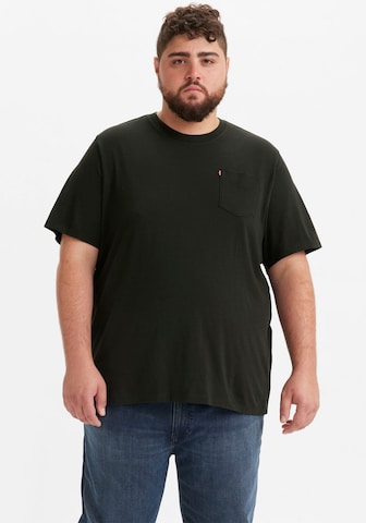 Levi's® Big & Tall Shirt 'Big Classic Pocket Tee' in Schwarz: predná strana