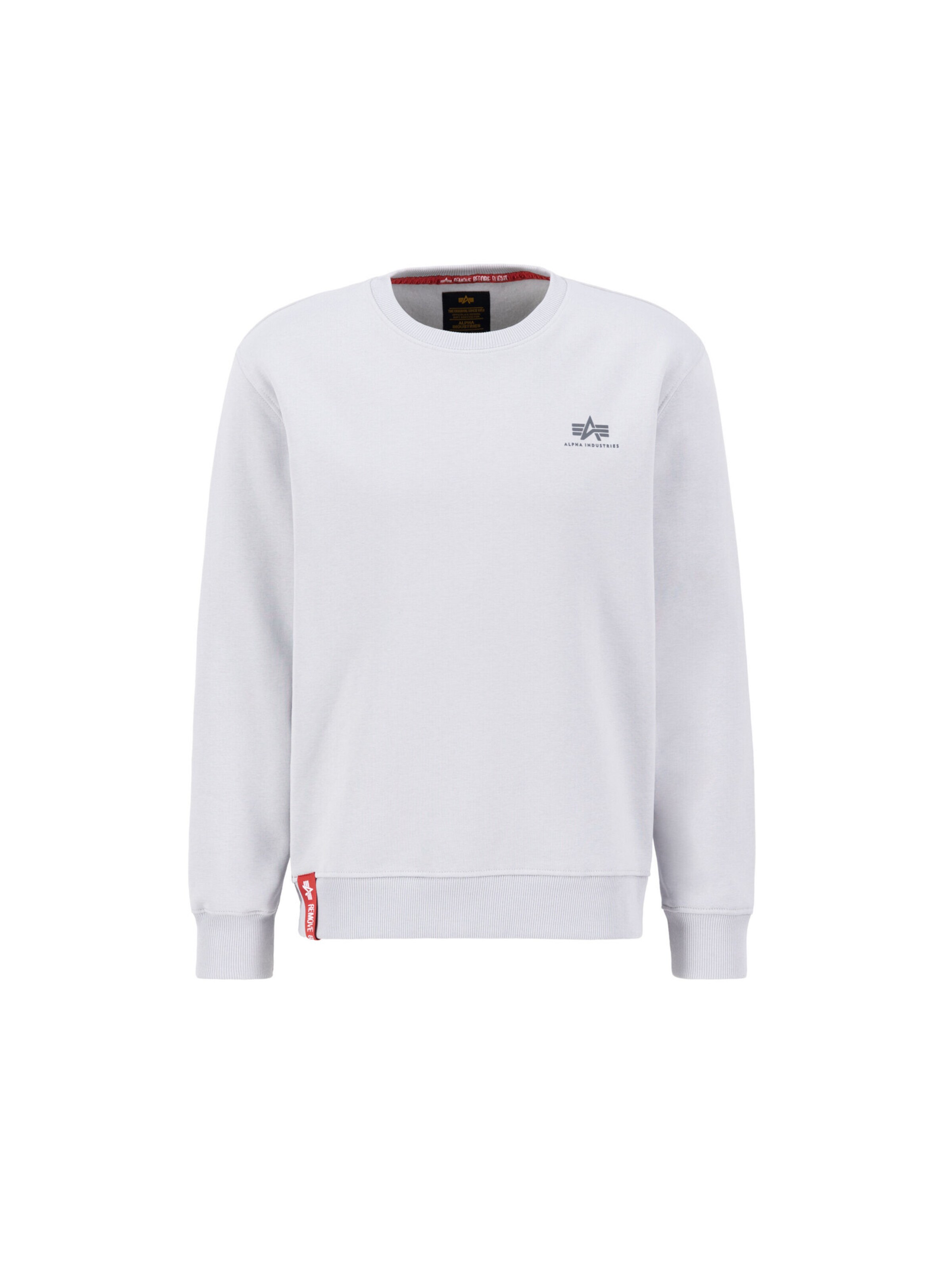 ALPHA INDUSTRIES Sweatshirt 'Basic Small Logo' in Grey: front