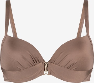 LingaDore Bikini Top in Brown: front
