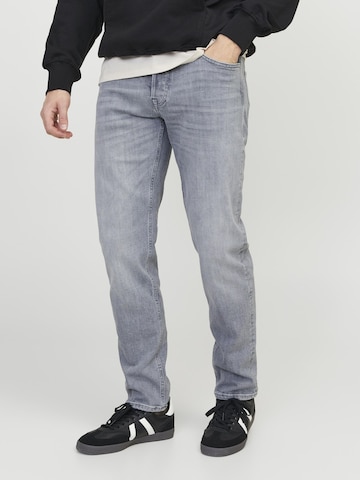 JACK & JONES - Slimfit Calças de ganga 'Mike' em cinzento: frente