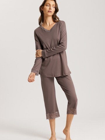 Hanro Pajama ' Moments ' in Grey: front