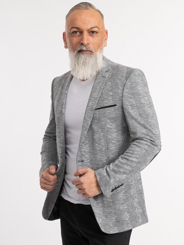 Indumentum Slim fit Blazer in Grey: front