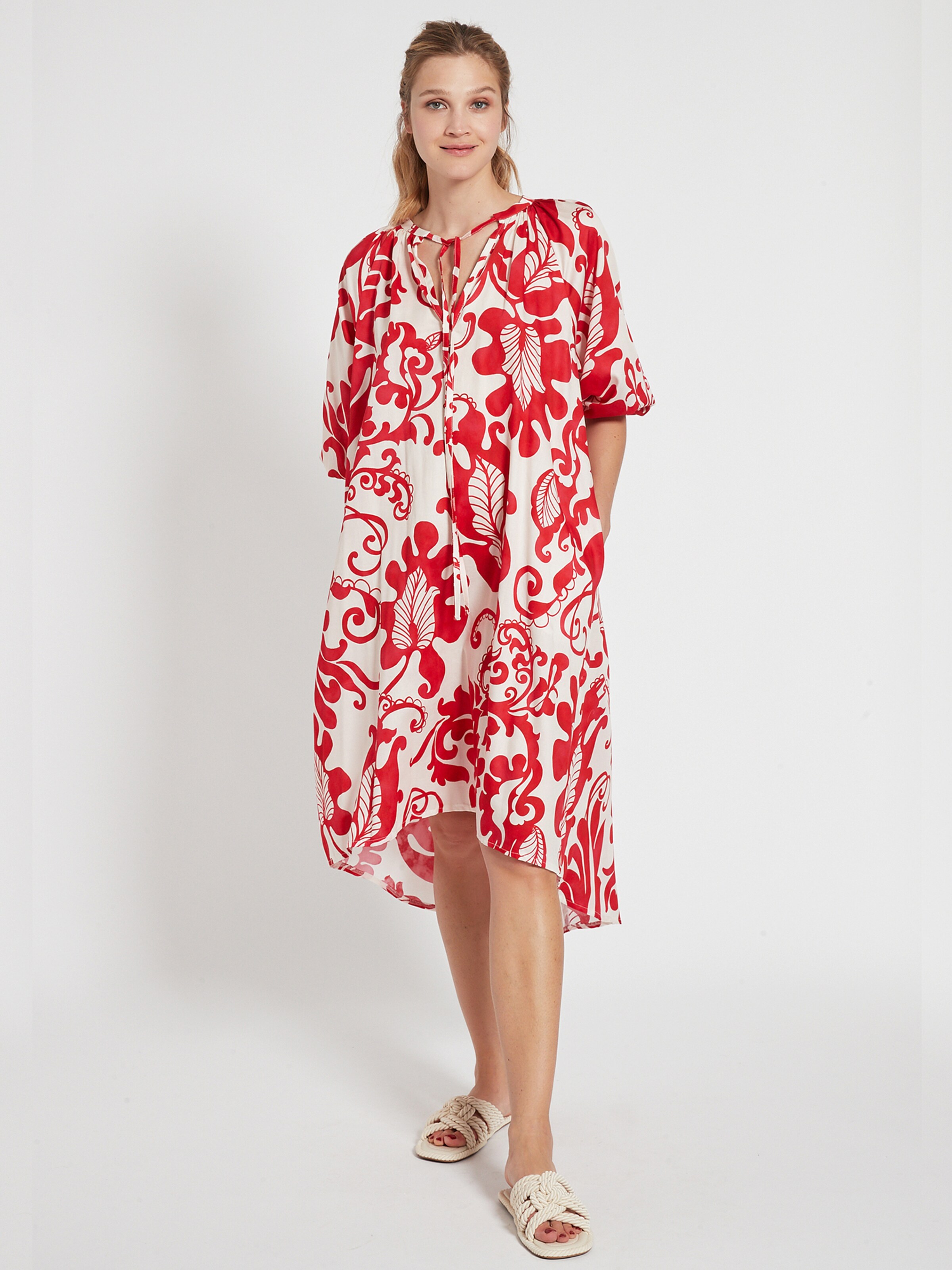 Frauen Große Größen Ana Alcazar Kleid ' Falma ' in Rot - NR40071