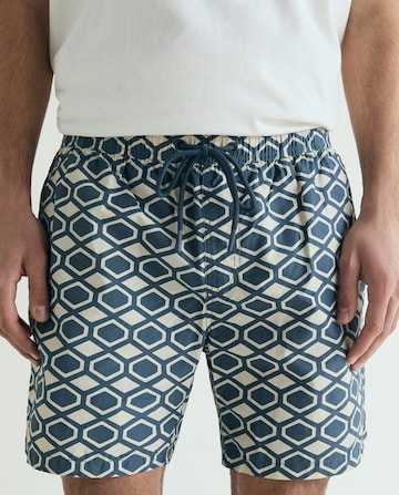 Scalpers Indigo Geometric Swimsuit ' ' in Blau