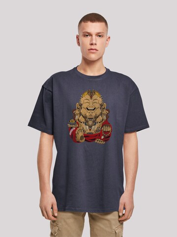 T-Shirt 'Happy Cyber Buddha CYBERPUNK STYLES' F4NT4STIC en bleu : devant
