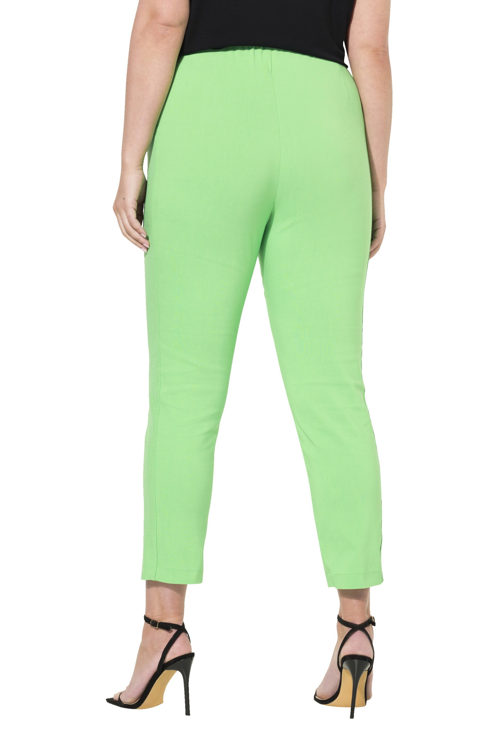 MIAMODA Slim fit Pants in Green