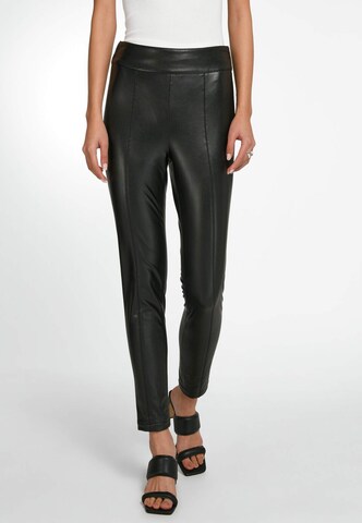 Skinny Pantalon Basler en noir : devant