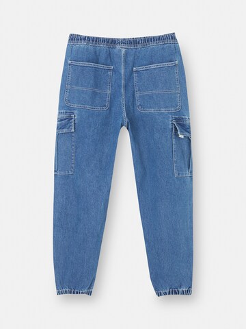 Pull&Bear Tapered Cargojeans in Blauw