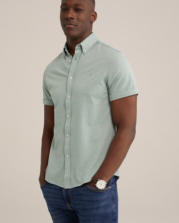 WE Fashion Slim Fit Hemd in Grün: Vorderseite