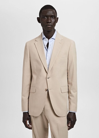 MANGO MAN Regular fit Suit Jacket 'Milan' in Beige: front