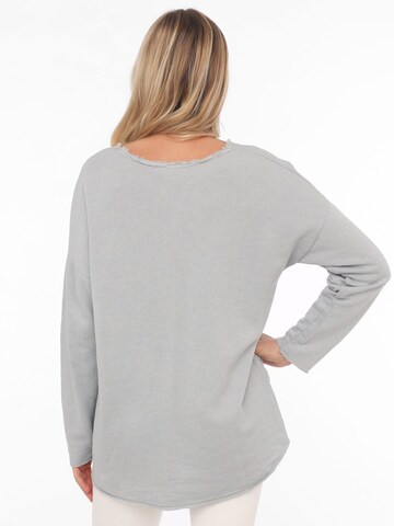 Zwillingsherz Sweatshirt 'Positive Mind' i grå