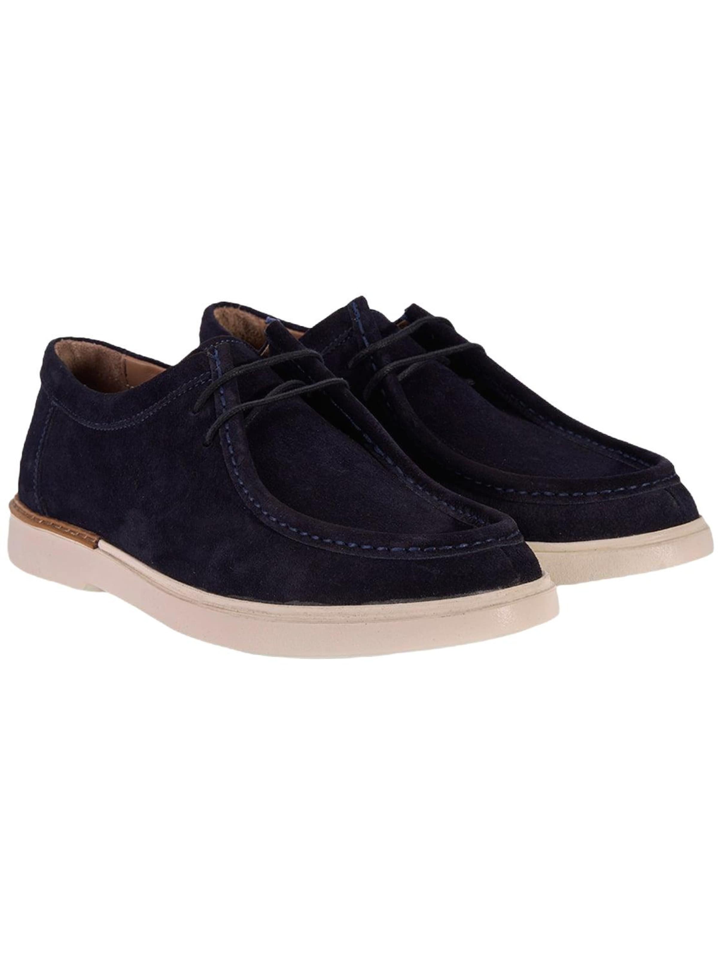 Desa Lace-Up Shoes 'DESA Herren-Schnürschuhe aus Wildleder' in Blue: front
