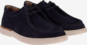 Desa Lace-Up Shoes 'DESA Herren-Schnürschuhe aus Wildleder' in Blue: front