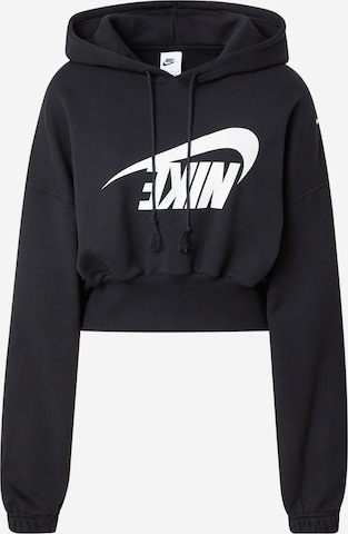 Bluză de molton de la Nike Sportswear pe negru: față