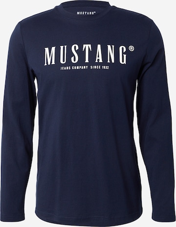 Tricou 'Asheville' de la MUSTANG pe albastru: față