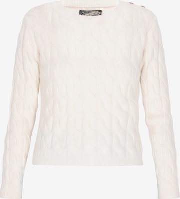 balta DreiMaster Vintage Megztinis: priekis