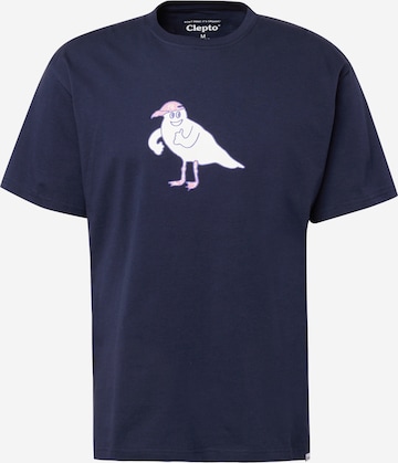 Cleptomanicx T-Shirt 'Gull Cap' in Blau: predná strana