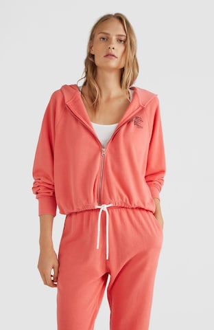 O'NEILL Zip-Up Hoodie 'Sunrise' in Red: front
