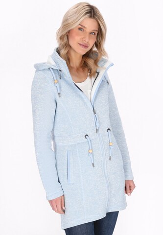 Veste en polaire Schmuddelwedda en bleu : devant