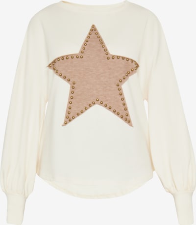 Bluză de molton 'Festival' Gaya pe maro amestecat / portocaliu pastel, Vizualizare produs