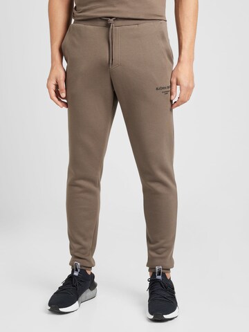 BJÖRN BORG - Tapered Pantalón deportivo 'ESSENTIAL' en marrón: frente