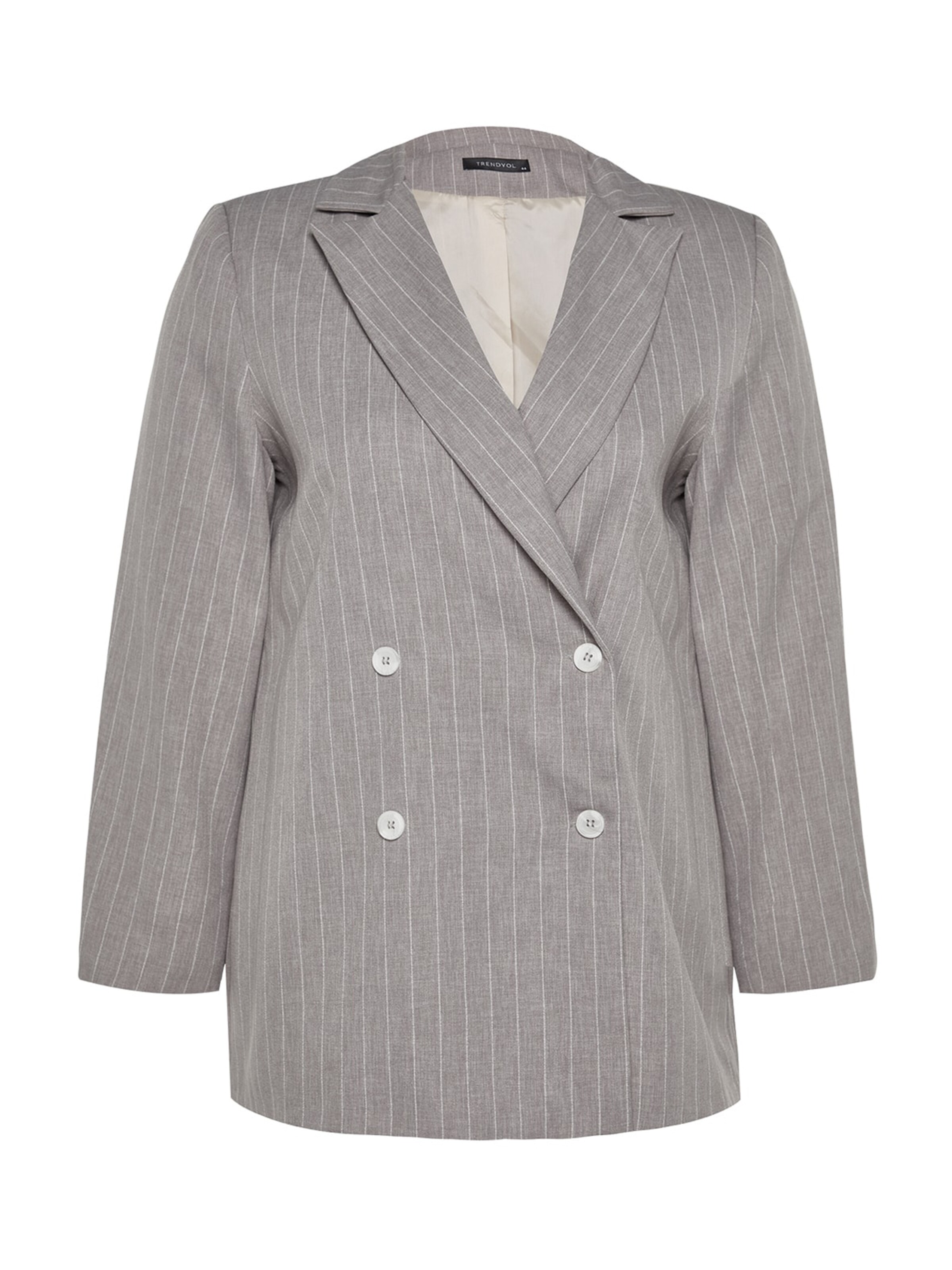 pelēks Trendyol Curve Žakete: no priekšpuses