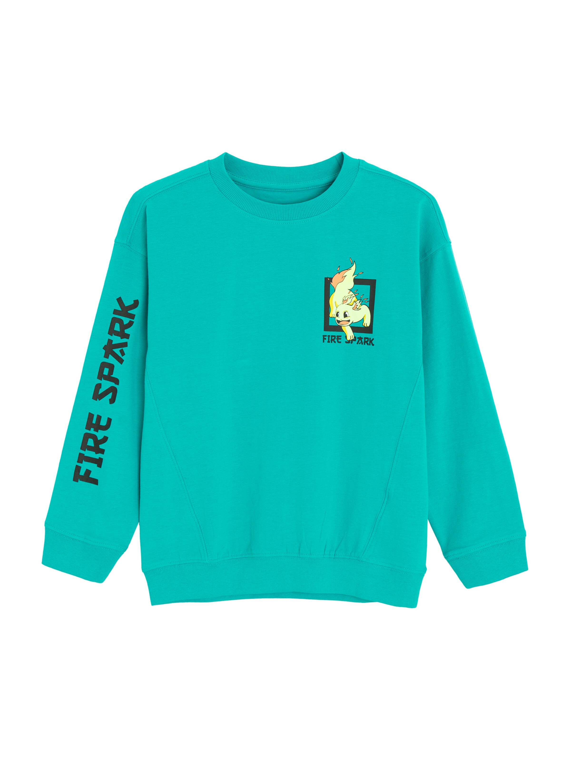 Bluză de molton de la Cool Club pe verde: față