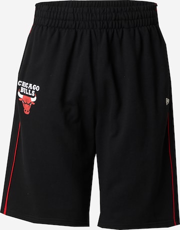 NEW ERALoosefit Hlače 'NBA CHIBUL' - crna boja: prednji dio