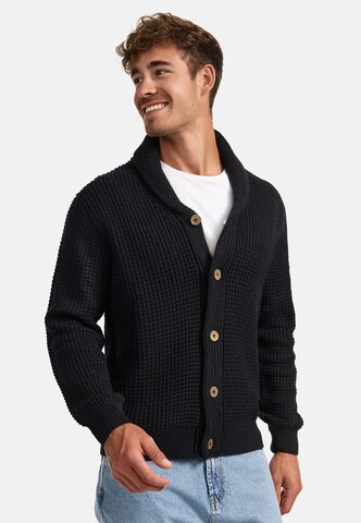 INDICODE JEANS Stickjacke ' Brandox ' in Schwarz