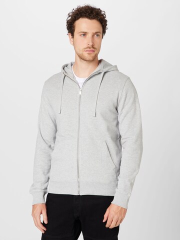 ARMEDANGELS Zip-Up Hoodie 'GAASTON' in Grey: front