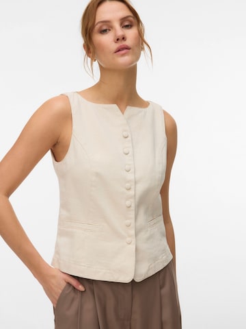 Gilet 'AWSAGA' VERO MODA en beige : devant
