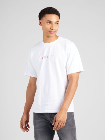 EDWIN Regular Fit T-Shirt 'Katakana Embroidery' in Weiß: predná strana