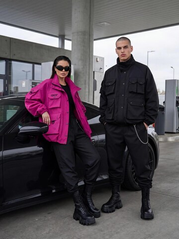 QWX2 Functionele jas 'Oversized Softshell Jacket – Structured / Weather-Resistant' in Roze