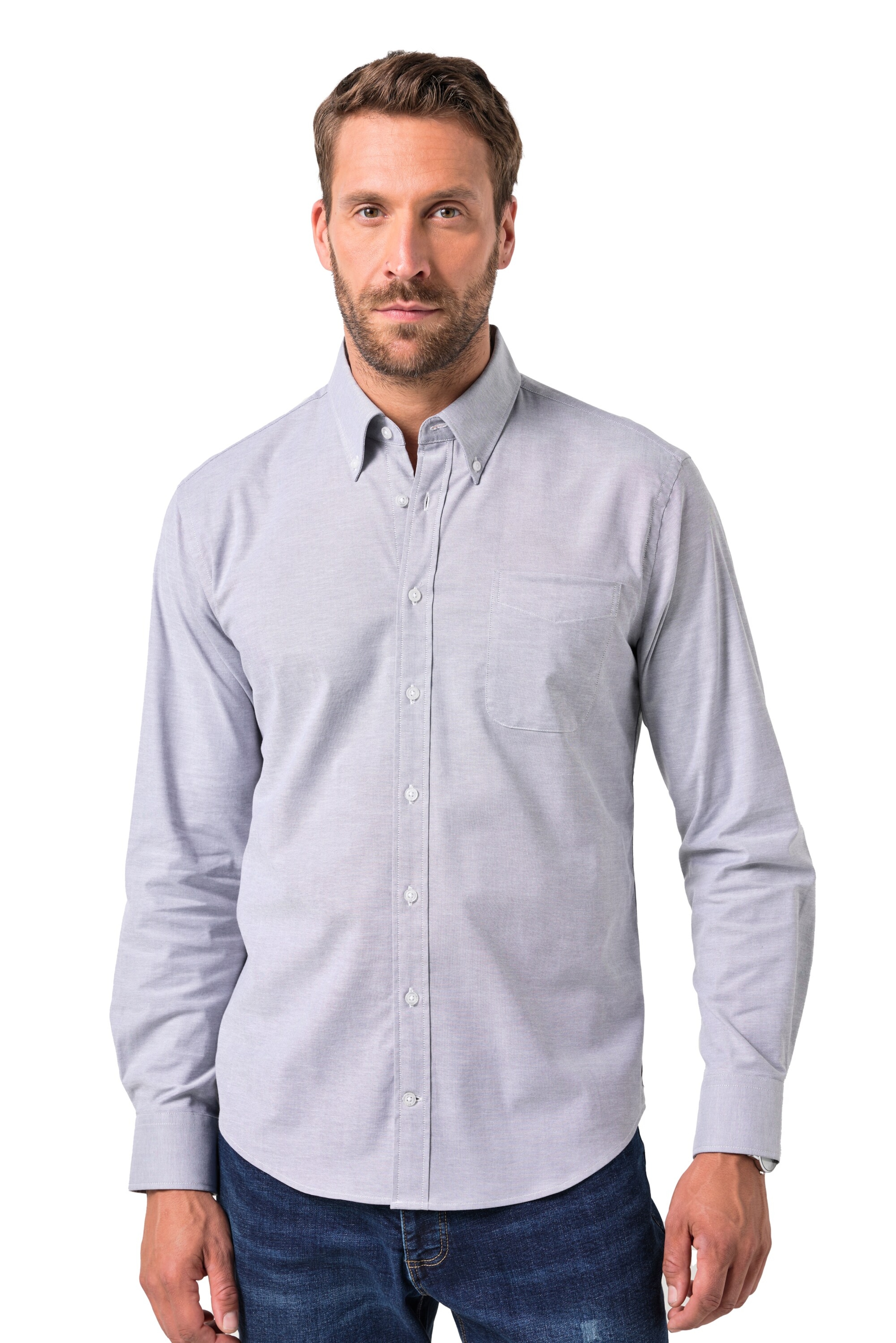 JP1880 Regular Fit Hemd in Grau