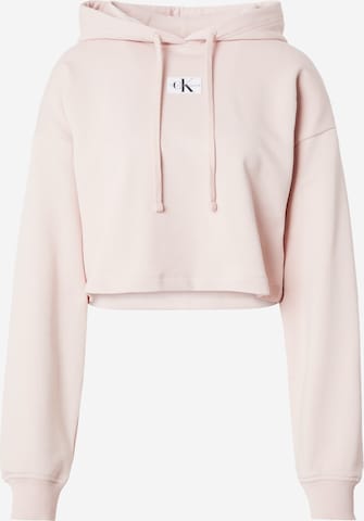 Sweat-shirt Calvin Klein Jeans en rose : devant