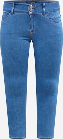 Coupe slim Jean 'CARANNA' ONLY Carmakoma en bleu : devant