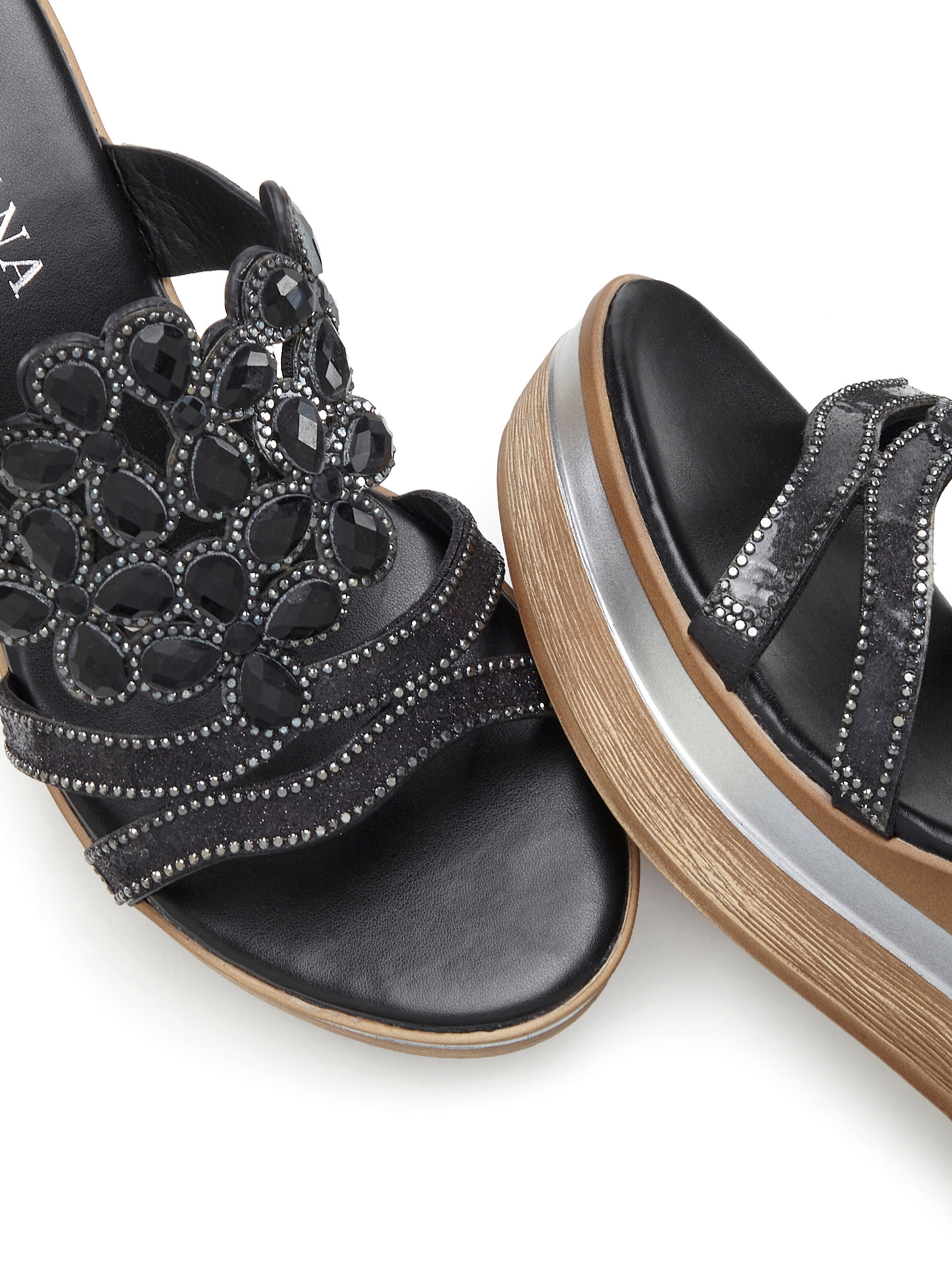 juoda LASCANA Šlepetės