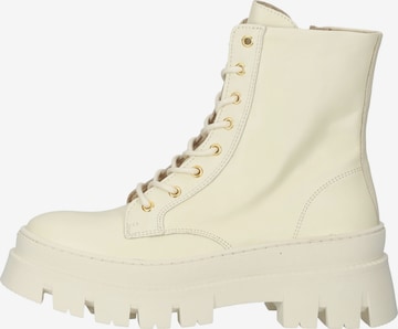 STEVE MADDEN Lace-Up Ankle Boots in White