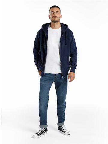 SPITZBUB Zip-Up Hoodie ' Street ' in Blue