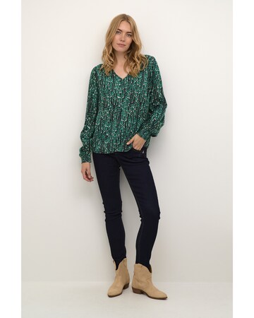 Cream Blouse 'Tiah' in Green
