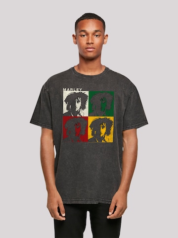 T-Shirt 'Bob Marley' F4NT4STIC en noir : devant